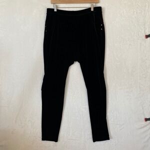 Calvin Klein Modern Legging Velvet Black Size 1X Sits at Waist Slim‎ Leg